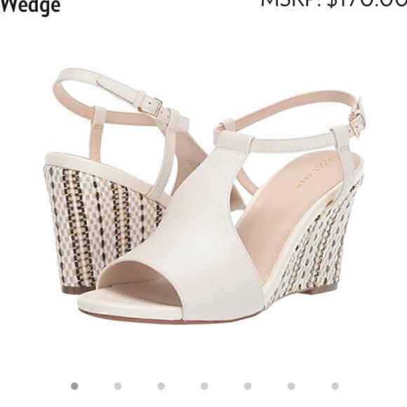 NIB MSRP $170 Cole Haan Maddie Open Toe Wedge Women's Size 10 - Picture 12 of 13